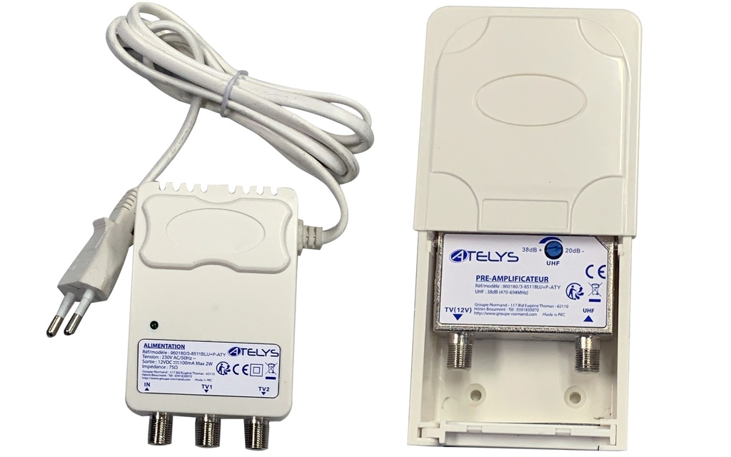 AMPLI EXTERIEUR + ALIMENTATION