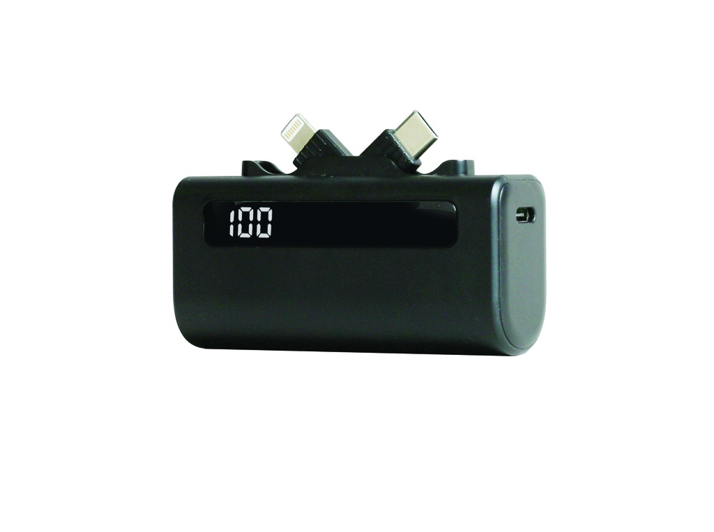 POWER BANK PLUG 5000 mAh USB-C LIGHTNING