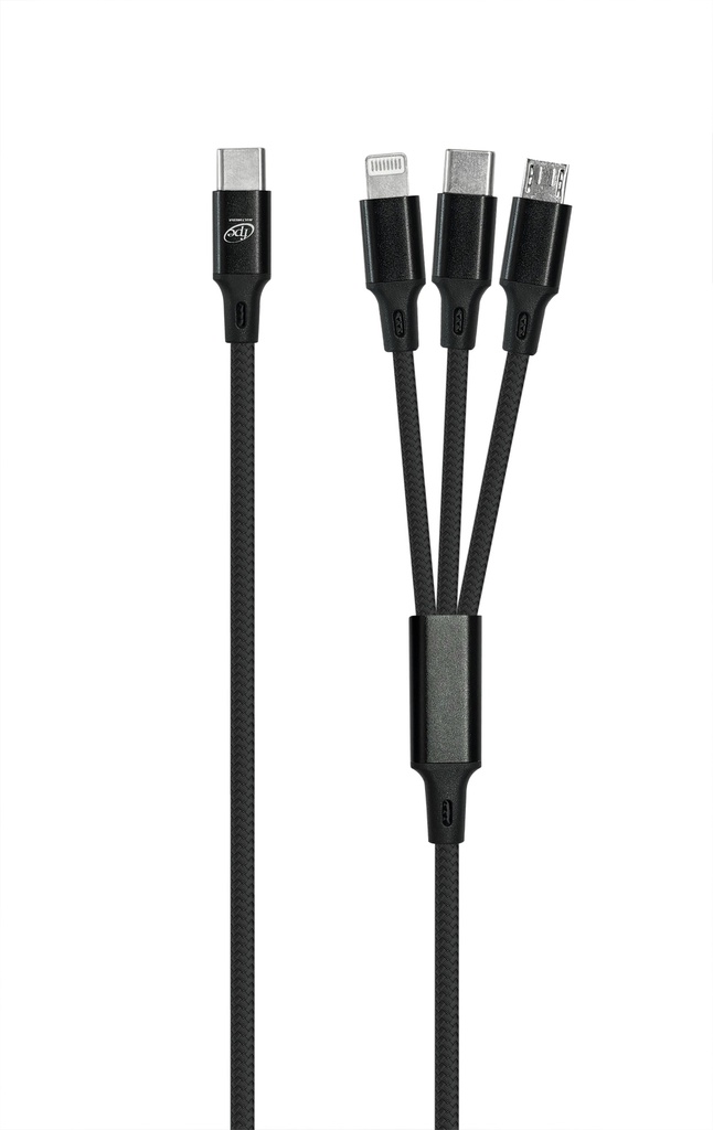 Cordons 3 en 1 USB-C tressés