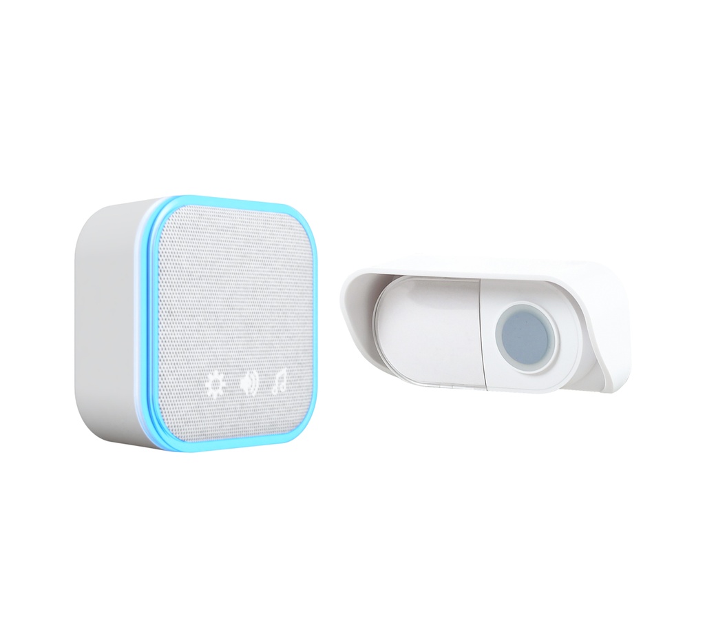 SONNETTE SANS FIL SUR PILES BANDEAU LED
