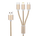 CORDON MICRO USB+LIGHTNING+TYPE C - 1M00