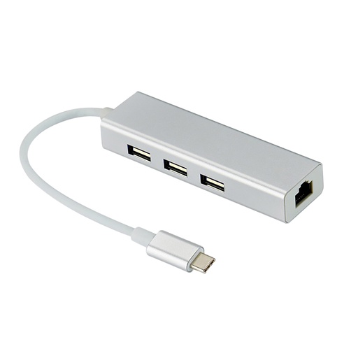 [001656] HUB TYPE C / 3 USB + RJ45