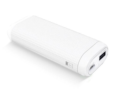 [007214] POWER BANK 4000 mAh BLANCHE + CABLE