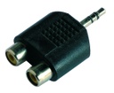 ADAPTATEUR JACK 3,5 ST M //2 RCA FEMELLES