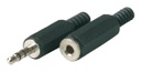 2 FICHES JACK MALE + FEMELLE STEREO 3.5