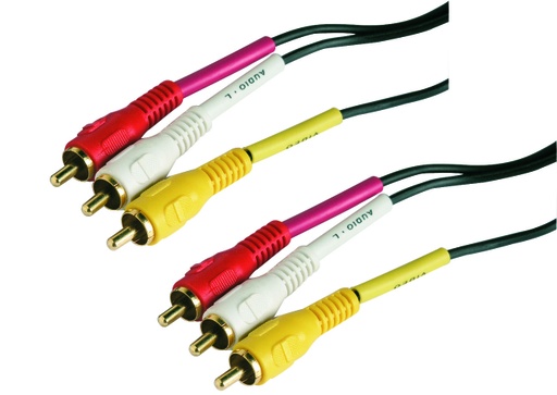 [960377] CORDON 3 RCA MALES / 3 RCA MALES - 2M50