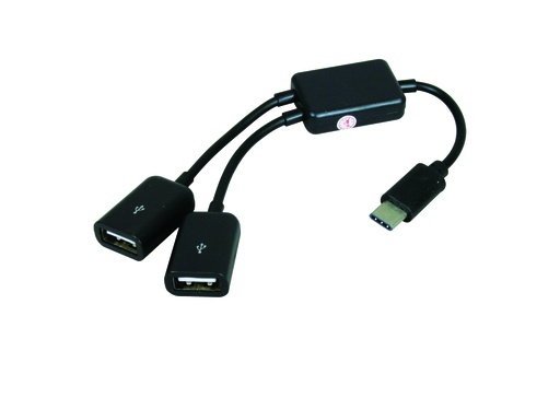 [093037] CÂBLE USB 3.1 TYPE C / USB 2.0 A FEM.*2