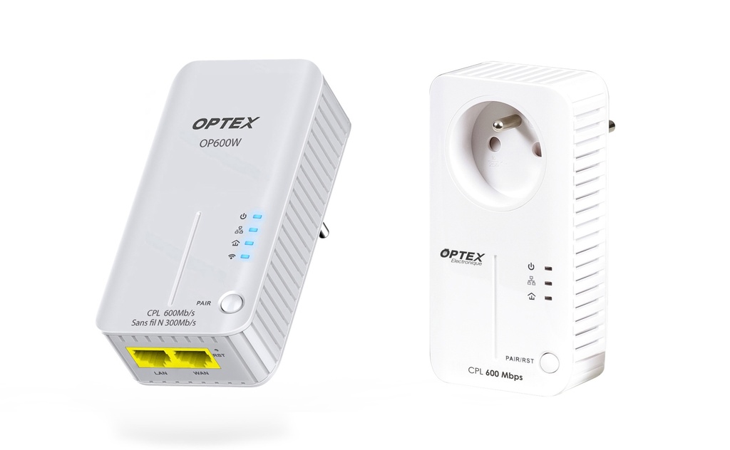 2 Prises Paire Adaptateur Prise CPL 600 Mbps ETHERNET RJ45 Box ADSL  Internet LAN : : Informatique