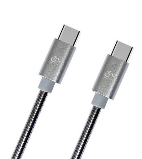 [001549] CORDON  USB-C/USB-C - ARGENT