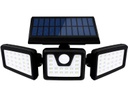 SPOT SOLAIRE 3 TETES AVEC IR 800 LUMENS