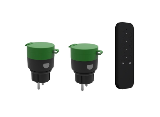 [994116] 2 PRISES AVEC TELECOMMANDE EXTERIEUR