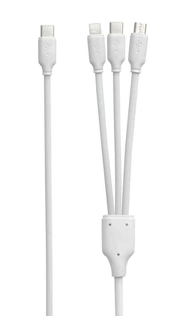 CORDON 3 EN 1 (Micro USB, Lightn, TypeC)