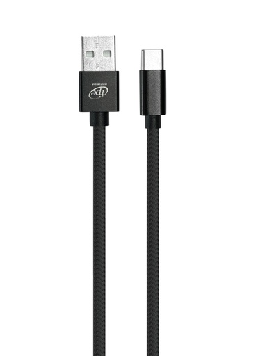[015054] CORDON USB-A USB-C EN 2,50M TRESSE