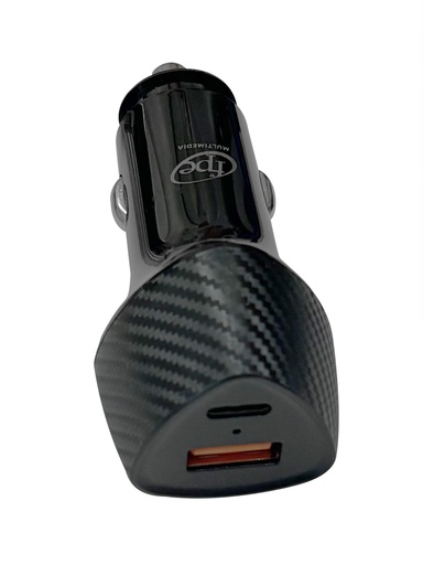[015066] CHARGEUR VOITURE 2 SORTIES USB-A USB-C 0