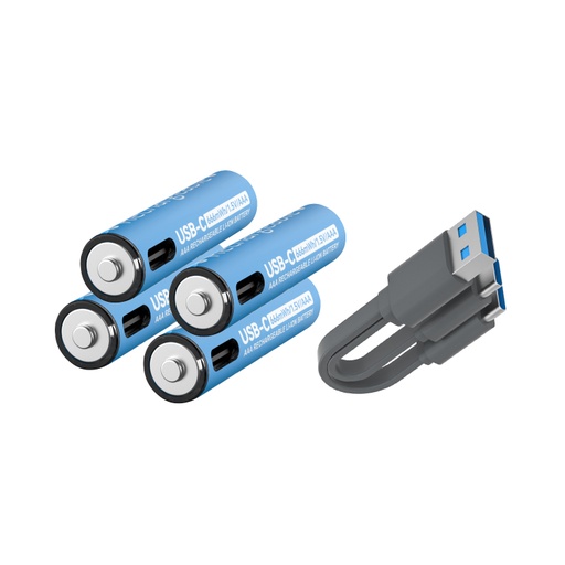 [001031] 4 PILES RECHARGEABLE USB C AAA
