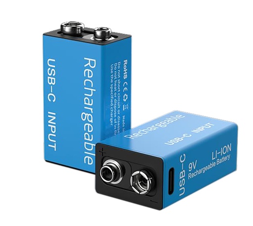 [001032] 1 PILE RECHARGEABLE USBC 9V