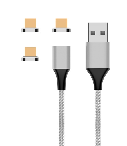 [001563] Cordons USB-A / 3 en 1 aimanté
