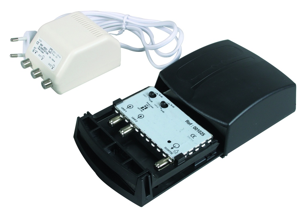 Préampli UHF Fracarro MAP4RU – 1 Entrée, Gain 42 DB Réglable, Blindé LTE700+