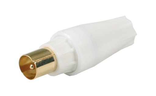 Fiche TV Mâle Coudée 9,52mm - Métal Blindé - Pour Câble Antenne TNT Ou Décodeur